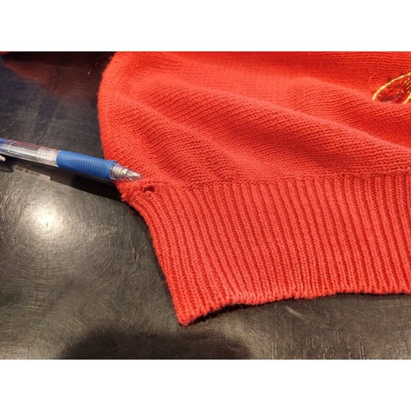 VTG ViVien Forest Womens Sweater L Red Embellished Jewels Festive Holidays Chris - Picture 5 of 5